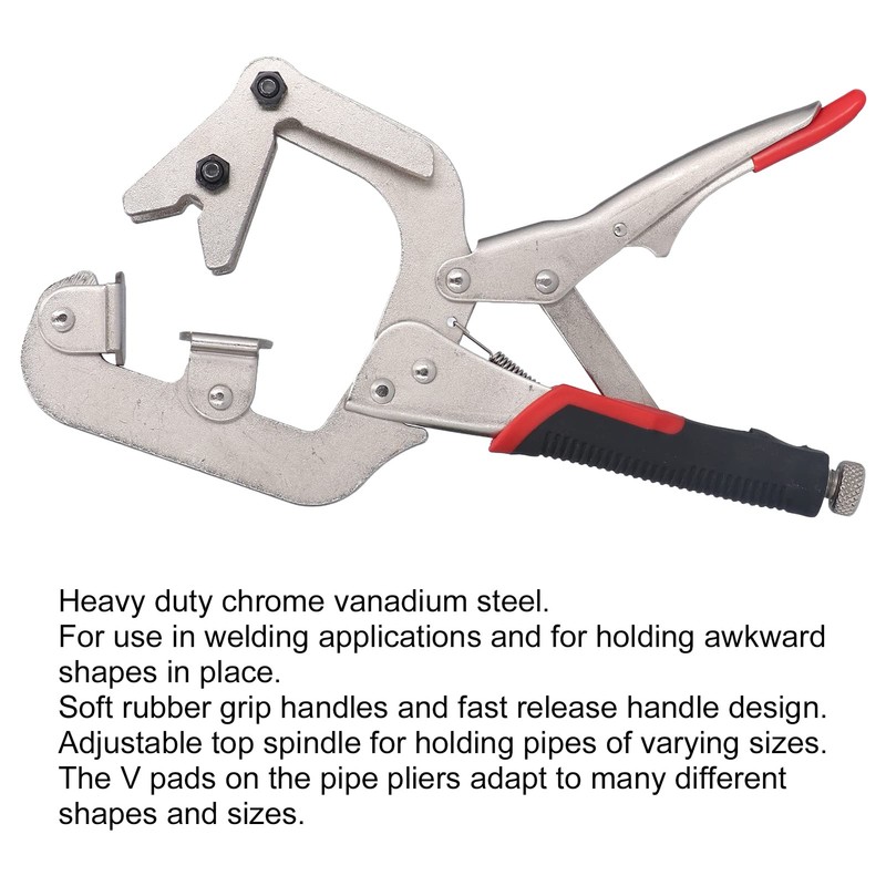 Welding Clamps, C Clamp Locking Pliers Chrome Vanadium Steel for