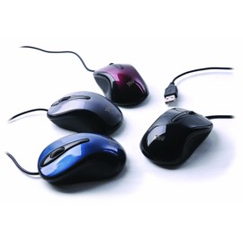 CLiPtec Viva Pro Wired 3 Button Optical Mouse - Black