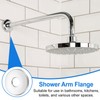 sourcing map 2 Pcs Shower Arm Flange, 0.8"x2.6"x0.3"(21x65x8mm) Stainless Steel