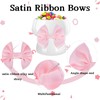 Ysibbon 30 Pack Twist Tie Bows, Pink 3.5 inch Satin