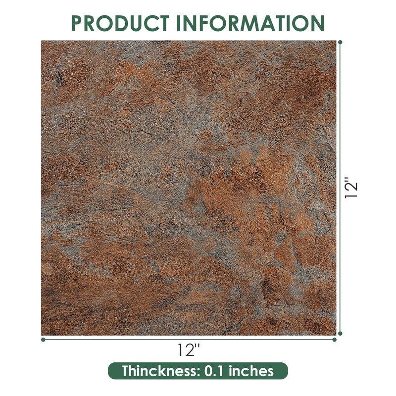 VallisCo 30-Pack Peel and Stick Vinyl Floor Tiles, 12"x12" Self-Adhesive