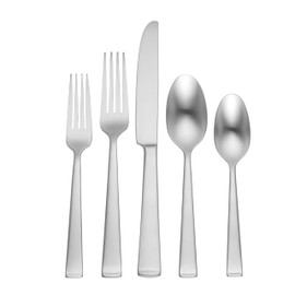 Oneida F149065A Satin Lewin 65 Piece Fine Flatware Set, Service For 12