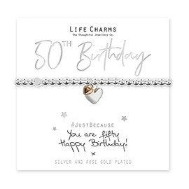 Life Charms Happy 50th Birthday Bracelet
