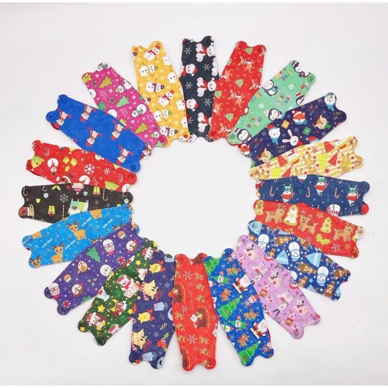 Importación GAJU 10 Cubreboca Kf94 Navideño Niños Infantil Mayoreo