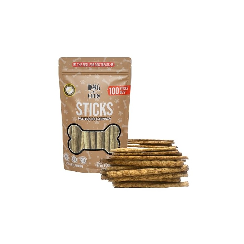 Premios para Perro | Palitos de Carnaza | Sabor Cacahuate