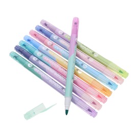 Operitacx 5sets Double Ended Highlighter Pen Expo Fine Tip Dry Erase Markers Board Pastel Erasers Highlighter Brush Retractable Four Neon Graphic Markers Refills Liquid Highlighters 8pcs*5