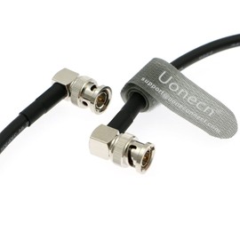Uonecn 12G HD SDI BNC Coaxial Cable Male to Male L-shaped Original Cable for 4K Video Camera 1