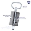 HAPPYGATE 5-1/8'' Heavy Duty Trailer Gate Latch, Universal Spring Latch
