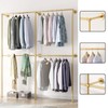 IronJiaZu Gold Wall Clothing Rack Wall Mount clothes Rack,Heavy Duty