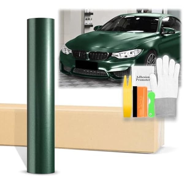 60"x240" (5FTx20FT) Army Green Matte Metallic Satin Pearl Vinyl Wrap