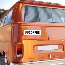 I Love Coffee Sticker Large 9" I Heart Chocolate Bean Drink Sticker