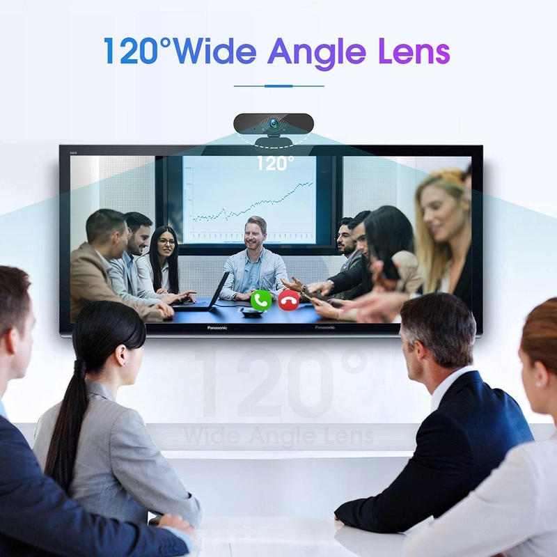 Dancial USB Webcam, 1080P Streaming Webcam with Microphone for PC,MAC,