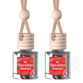 Scented Car Freshener 2 Pack - Long-lasting Fragrance:_Hawaiian Sunset