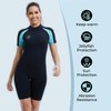 Lemorecn Women's 3mm Shorty Wetsuits Back Zip(3045A-XL)