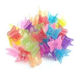 HQR Pack of 30 Women's Small Non-Slip Hair Clips, Mini Hair Clips, Butterfly Hair Clips, Cute Hair Clips, Small Decorative Hair Clips, Wedding Hair Clips