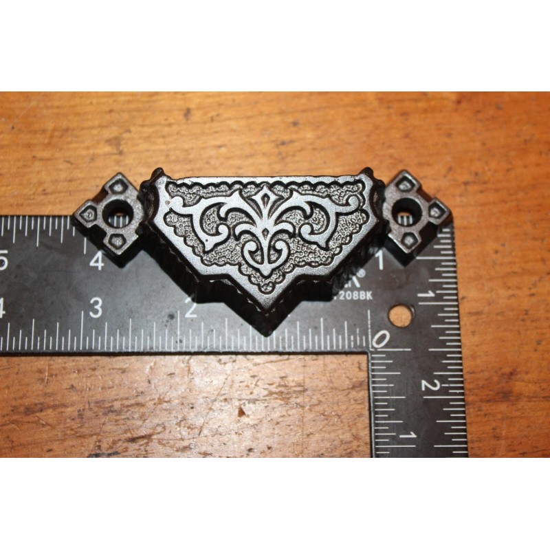 Restored Ornate Antique Victorian Cast Iron Bin Apothecary Cupboard Pull