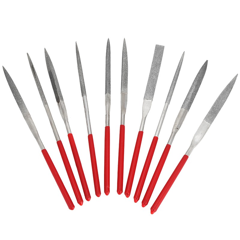 10Pcs Electroplating Shaping File Kit Hand Tools for Woodwork Metal