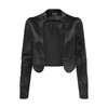 Bolerose formal satin long sleeve Bolero jacket - Black ,