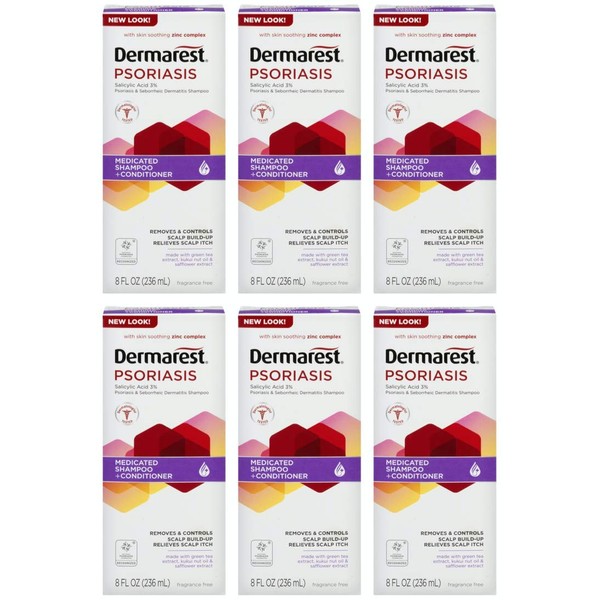 Dermarest Psoriasis Shampoo and Conditioner, 8 fl. oz., Pack of 6