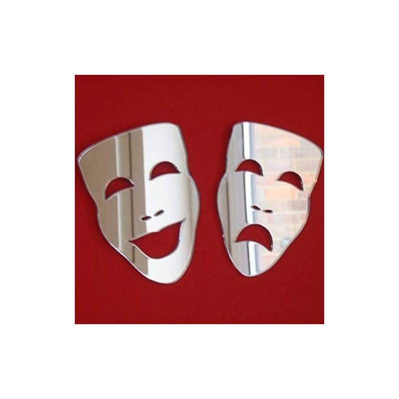 Super Cool Creations Theatre Masks - Tragedy & Comedy Mirrors