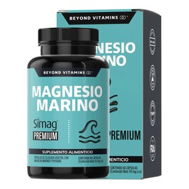 Beyond Vitamins Magnesio Marino Natural Simag - Potenciado Con Piperina - Magnesio Complex - Magnesium Marine - Vitaminas Mujer  Hombre Magnesio