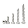 MOOPW Round Head Wood Screws - Stainless Steel 304 Self-Tapping