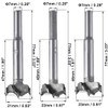 Boxonly 3Pcs Woodworking Hole Opener Drill Bit 21mm+22mm+23mm Forstner Drill