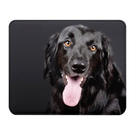 Fabulous Mauspad aus Kunstleder Schwarzer Labrador Großer Hund Porträt Süßes