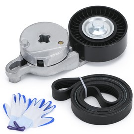 Engine Serpentine Belt Drive Kit with Tensioner Compatible with Toyota Camry 2012-2017 Compatible with RAV4 2009-2018 Compatible with Scion tC 2011-2016 OE#39106, SK39106, 166200V021