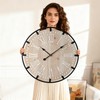 Farmhouse 24 Inch Wood Roman Large Wall Clock with Metal