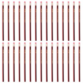 M&G Wooden Hexagon Pencils, 30 Pcs HB Graphite Round Pencils for Classroom Teacher Office Supplies, Red Black