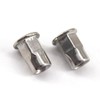 20Pcs M10x21 Stainless Steel Half Hexagon Rivet Nut Flat Head