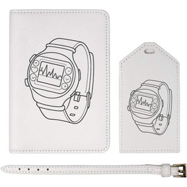 Azeeda 'Smart Watch Monitor' Passport Cover & Luggage Tag Travel Set (PA00027260)