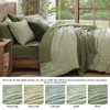 CASAAGUSTO Queen Comforter Set, 7 Pieces Sage Green Seersucker Bed