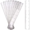 LUTER 10 PACK Clear Plastic Ruler 20cm 8inch Straight Ruler