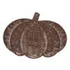 SARO LIFESTYLE Fall Harvest Rattan Pumpkin Placemat (Set of 4),