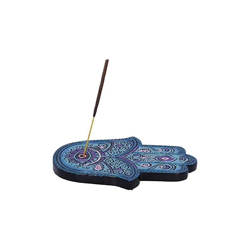 Nemesis Now Hamsa's Serenity Hand Incense Stick Burner, Blue, 12.5cm