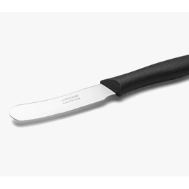 Arcos Coltello per Burro con Lama in Acciaio Inossidabile Nitrum 8 cm – Manico in Polipropilene, Nero, Serie Nova – Durevole, Ergonomico e Igienico