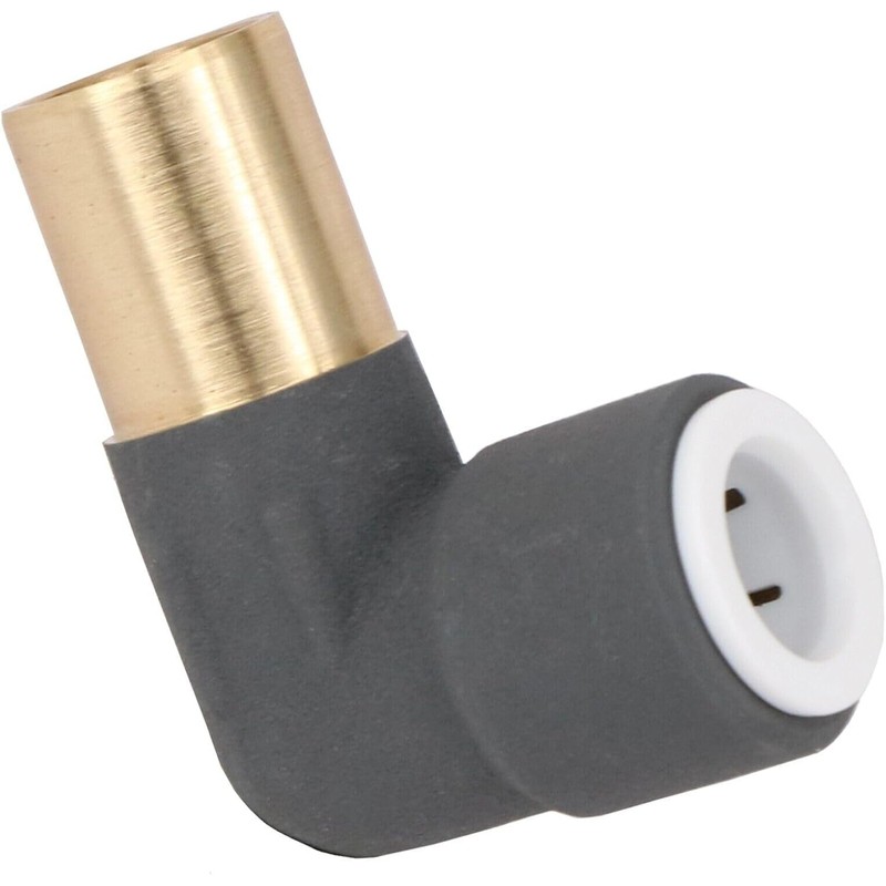 Radiator Valve Reducer Elbow Compression 15mm x 10mm Push Fit