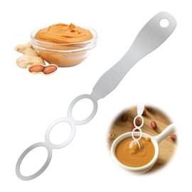 HINGTAI Stainless Steel Peanut Butter Mixer, Versatile Peanut Butter Stirrer Tools, Machine Washable Convenient Stirrer Tools Supplies, Suitable for Egg Liquid, Yogurt, Sauce
