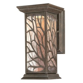 Westinghouse Lighting 6312000 Glenwillow One-Light LED, Victorian Bronze Finish with Clear Seeded Glass Outdoor Wall Fixture, 1 Pack