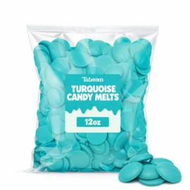 Turquoise Candy Melts Wafers 12 oz - Smooth Melting Vanilla Coating for Dipping, Molding & Decorating – Bright Teal Candy Coating for Cake Pops, Pretzels & Desserts