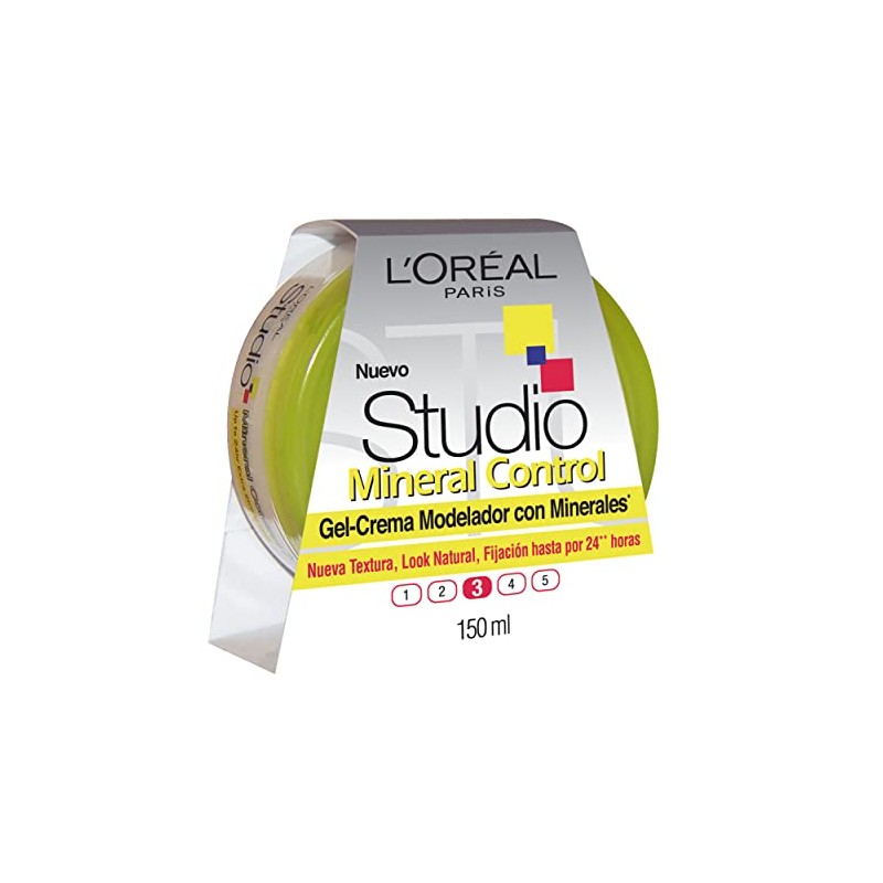 L'Oreal Paris Crema Modeladora Mineral Control Studio Line, 150 ml