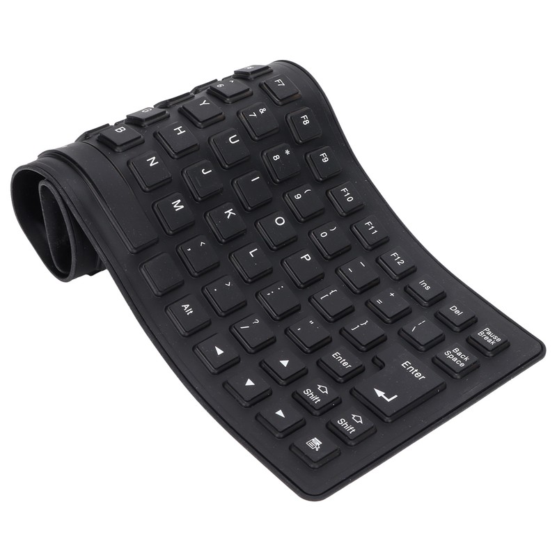 Silicone Keyboard Fully Sealed Design Lightweight Portable Silent Soft Comfortable
