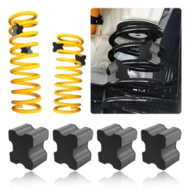4PCS Coil Spring Spacer for Car,Rubber Heavy Duty Coil Springs Boosters for 1” to 1.5” Lift Increases of Spring Tension,Universal Car Parts Car Accessories for Car SUV Truck