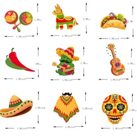 36pcs Mexican Feliz Cumpleaños Cactus Happy Birthday Cupcake Toppers Dessert Muffin Food Picks Taco Mexican Cinco De Mayo Theme Fiesta Chilli Sombrero Cupcake Party Supplies