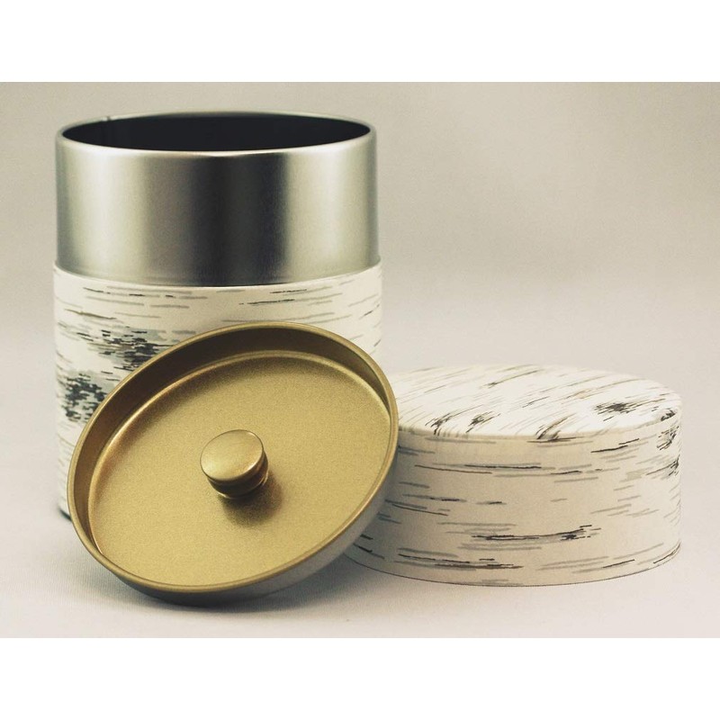 Kotodo Takahashi Seisakusho Tea Caddy White Birch Can, Flat Type,