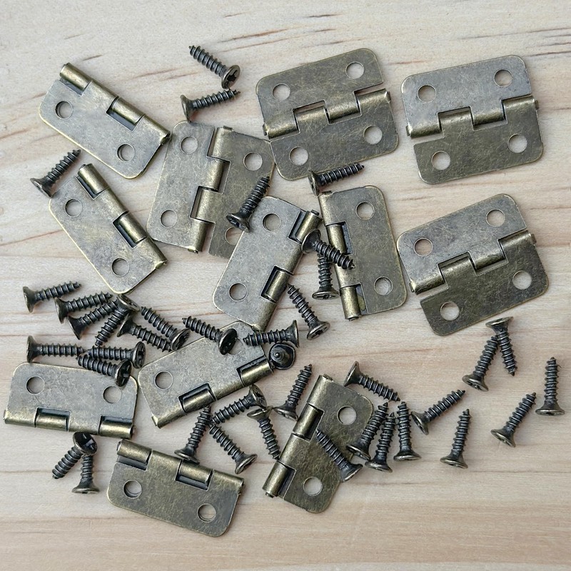 60 PCS Small Mini Hinges for Jewelry Boxes and Storage