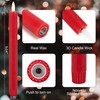 AFINETH Red Flameless Taper Candles with Rmote, 9.6" Real Wax