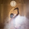 Fdit 23 cm Diameter Sauna Clock Wall Hanging Wooden Clock